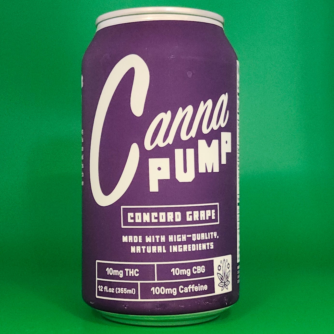 Canna Pump | THC beverage + CBG & Caffeine | Concord Grape | Green